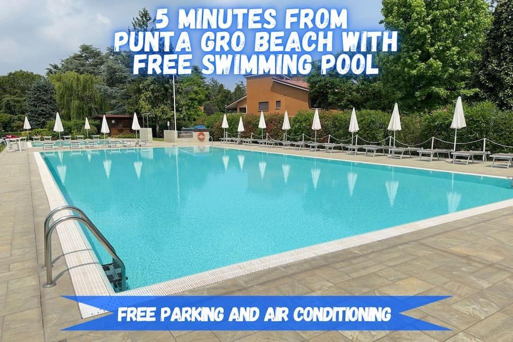 5' From Punta Gro Beach With Free Swimming Pool Sirmione Exterior foto